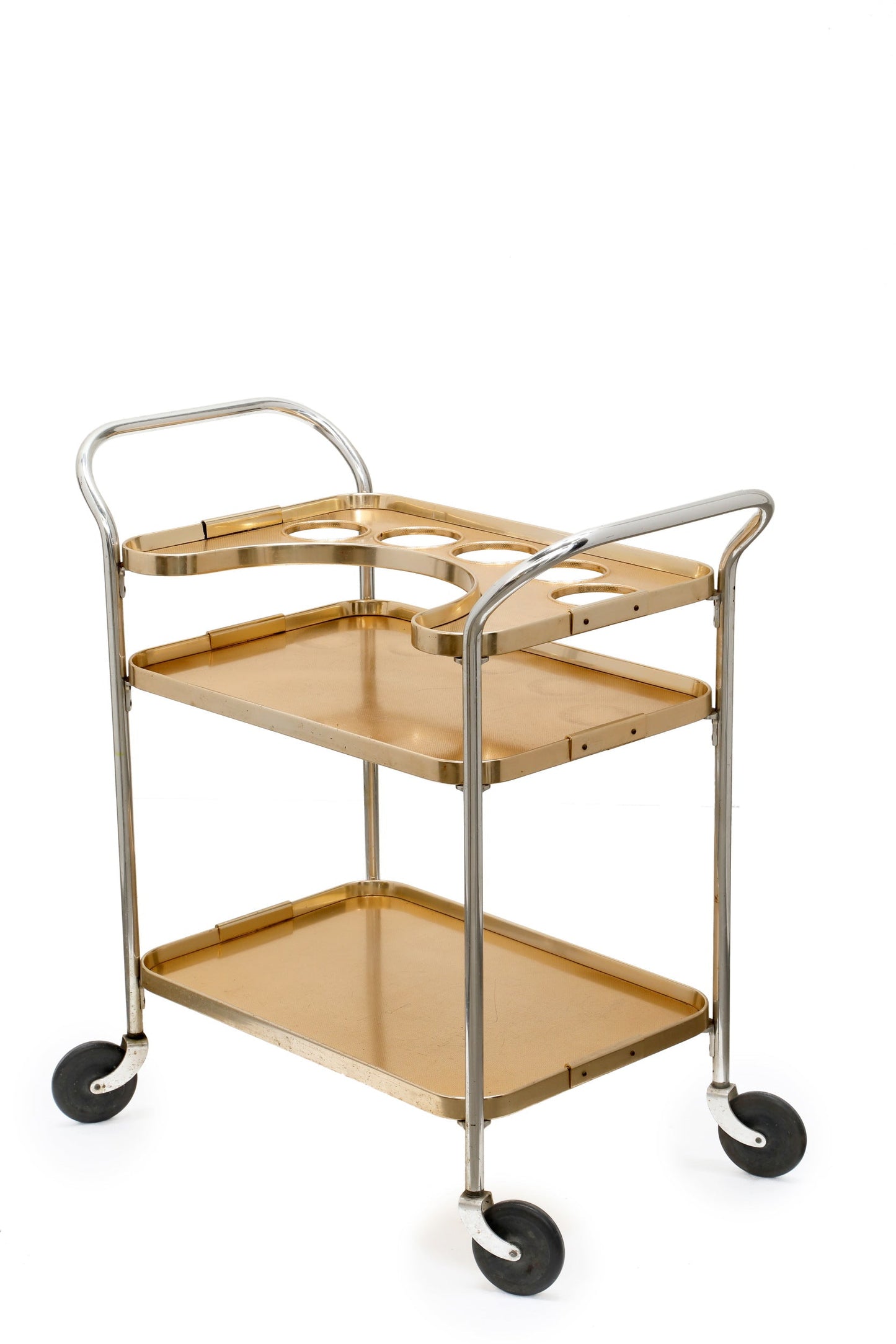 60's trolley with golden tray