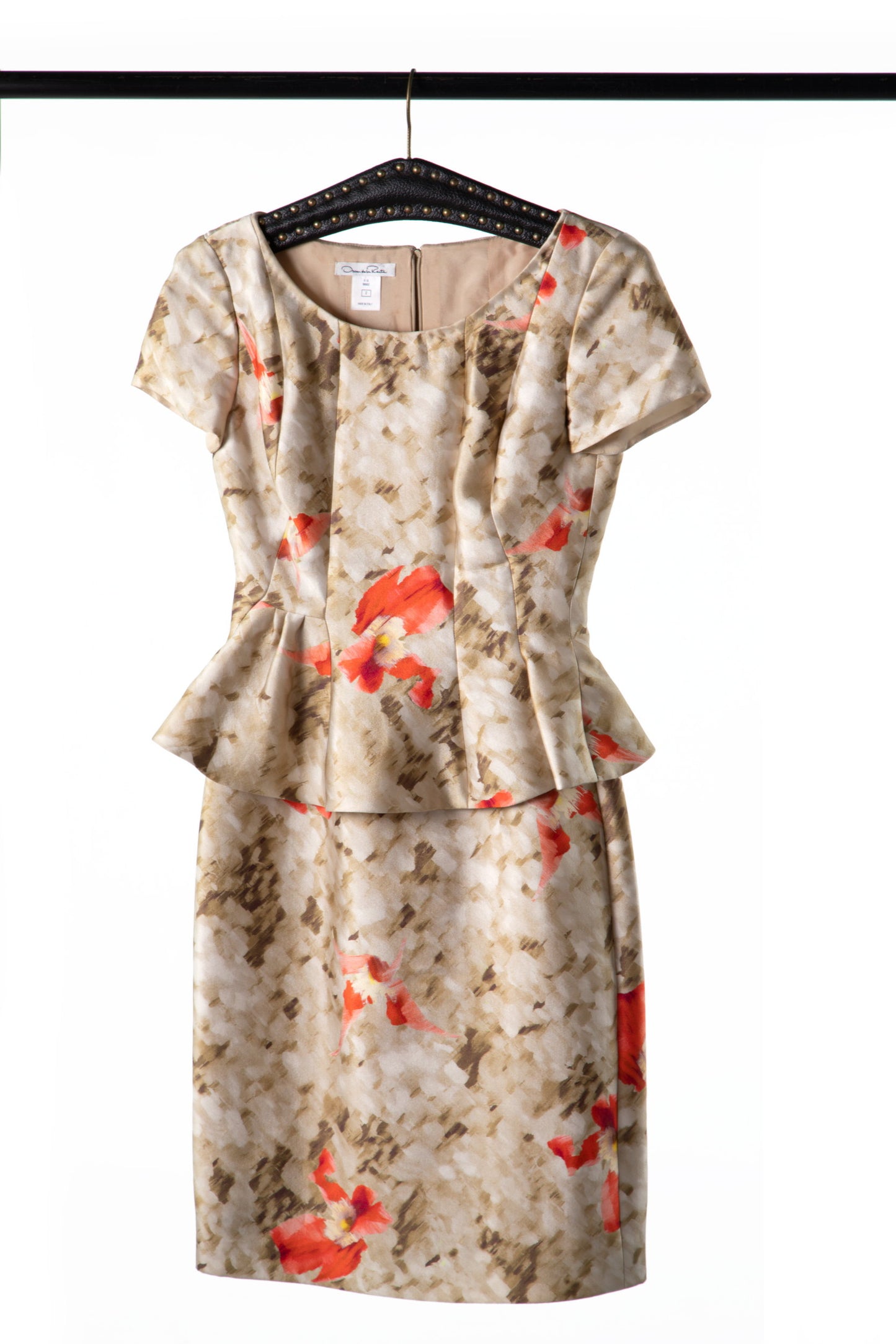 Oscar De la Renta patterned silk dress