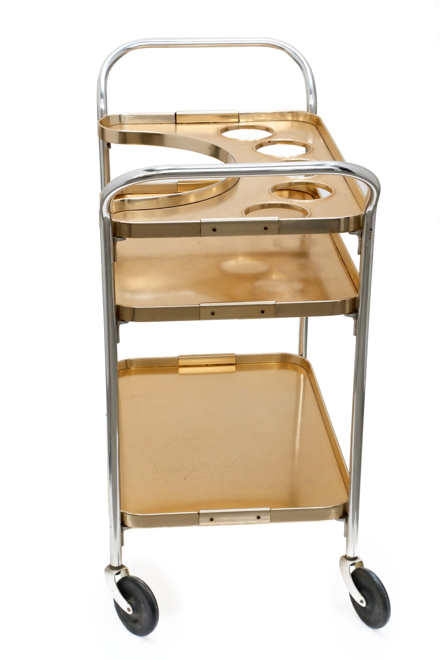 60's trolley with golden tray