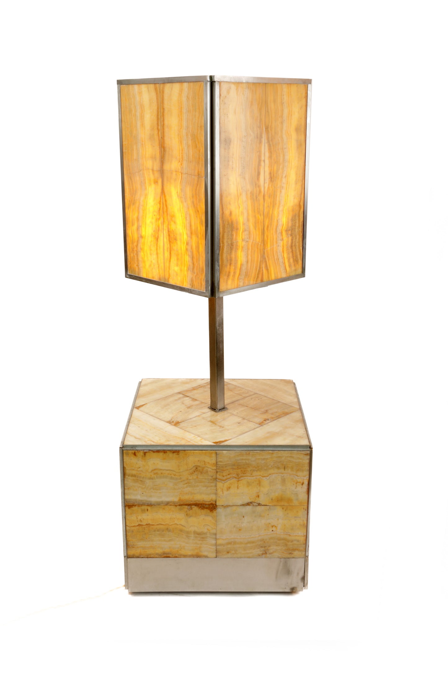 Pair of alabaster lamps by Tommaso Barbi from the 70s