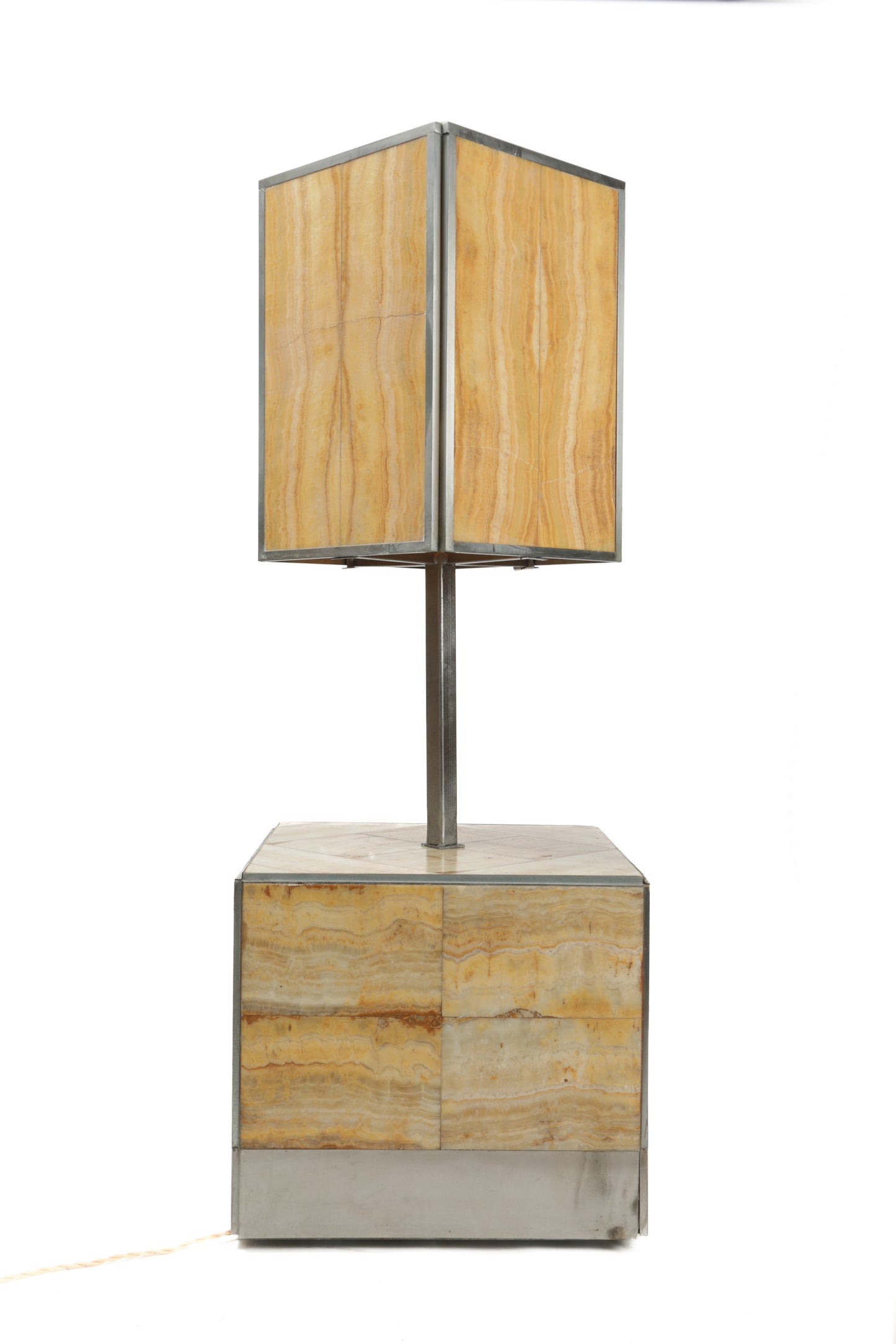 Pair of alabaster lamps by Tommaso Barbi from the 70s