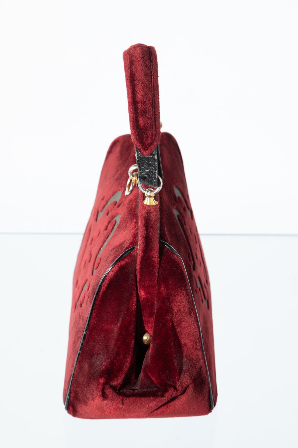 Roberta Di Camerino boredaux devoré velvet handbag