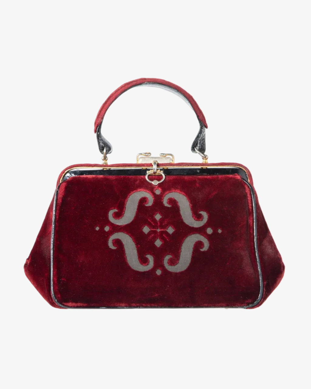 Roberta Di Camerino boredaux devoré velvet handbag