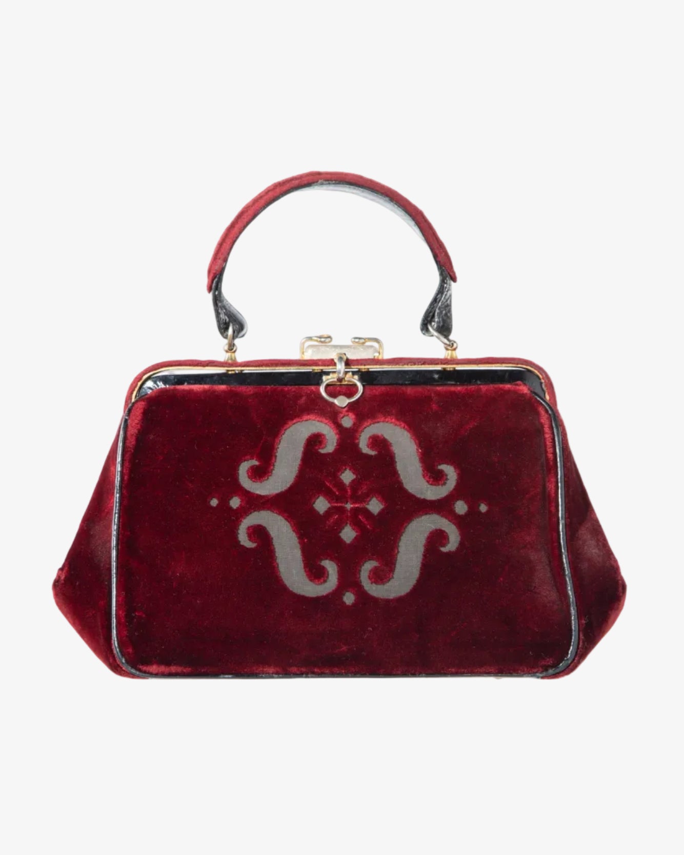 Roberta Di Camerino boredaux devoré velvet handbag