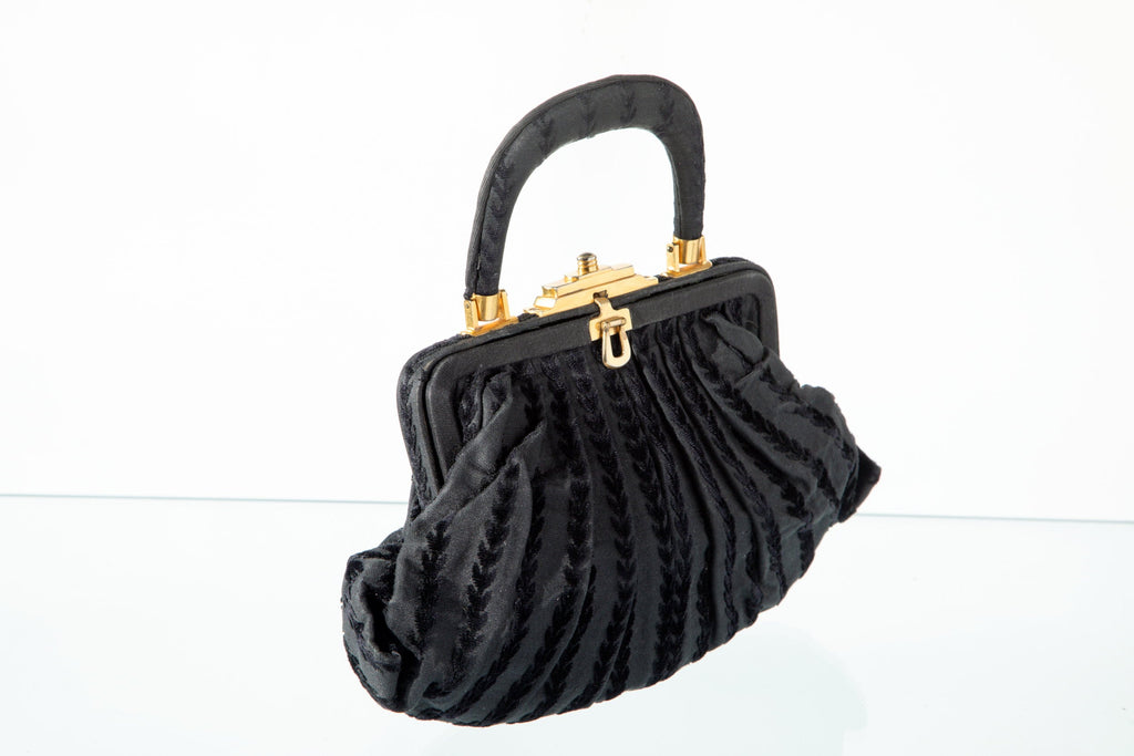 Borsa a mano Roberta Di Camerino velluto dévoré nero