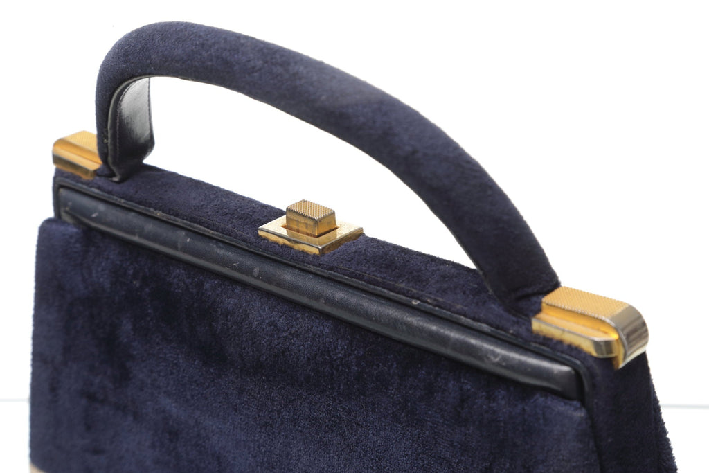 Borsa a mano velluto bicolore anni 50