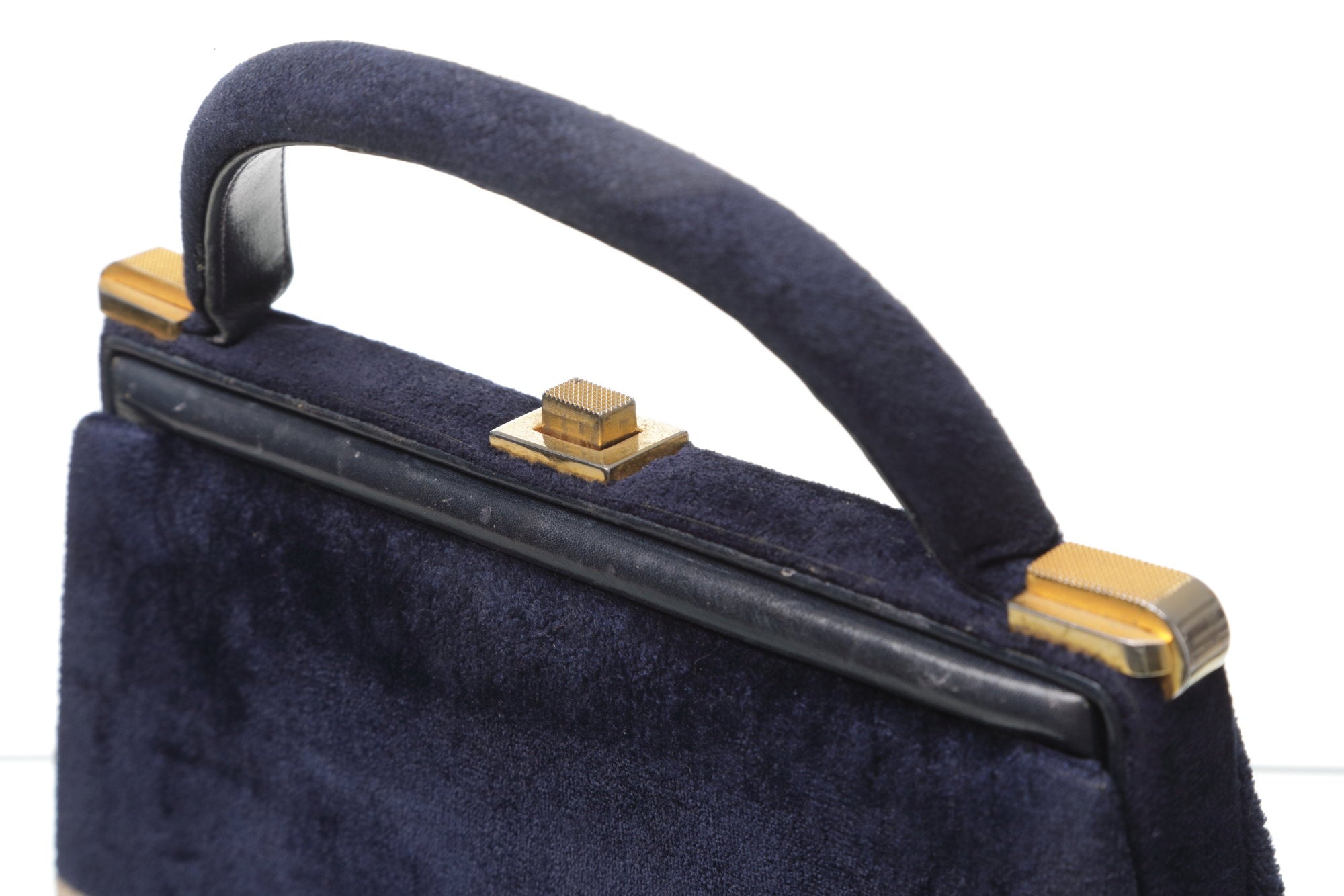 Two-tone velvet handbag