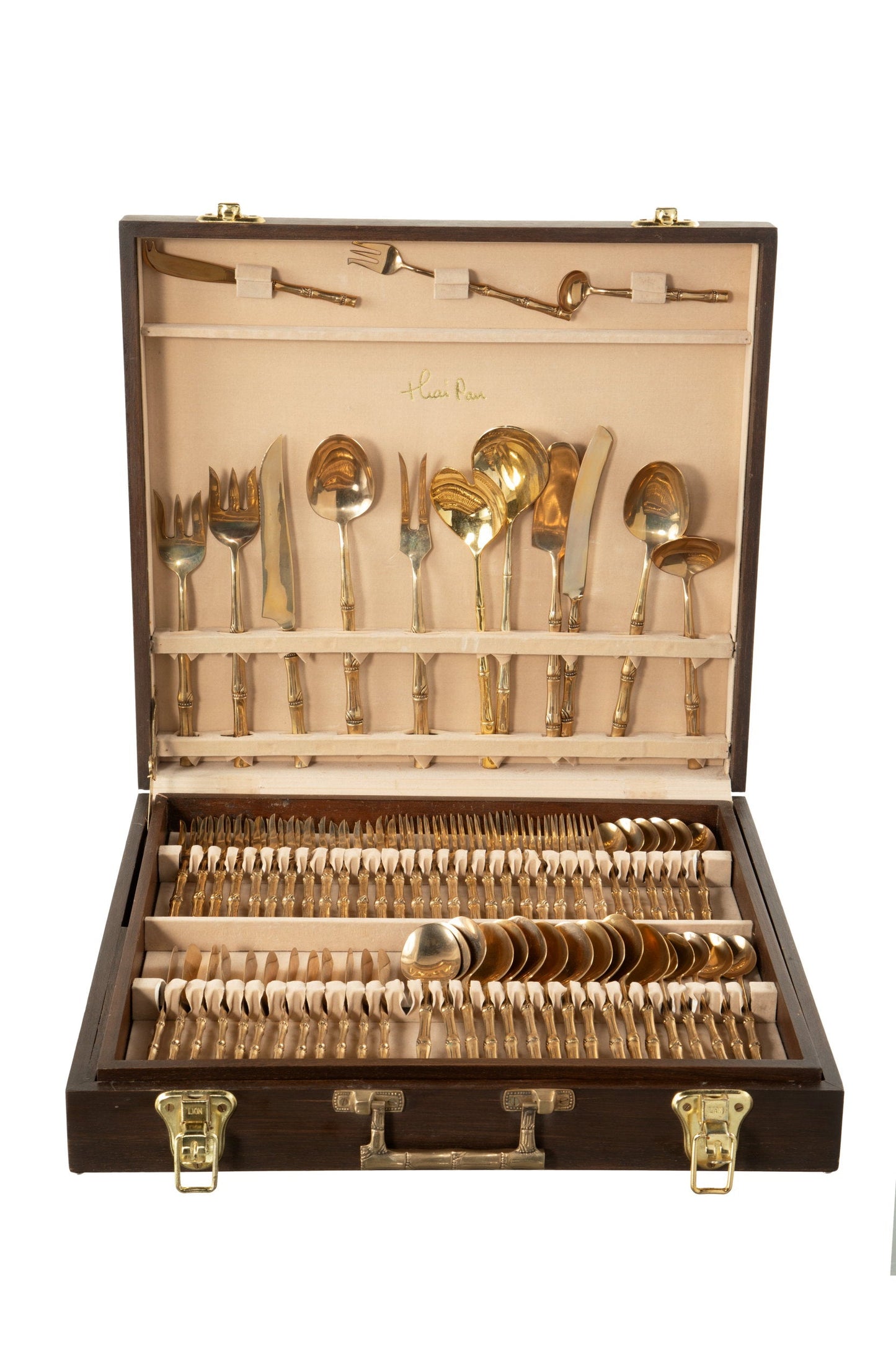 Hai Pan cutlery set from the 70s, bamboo brass