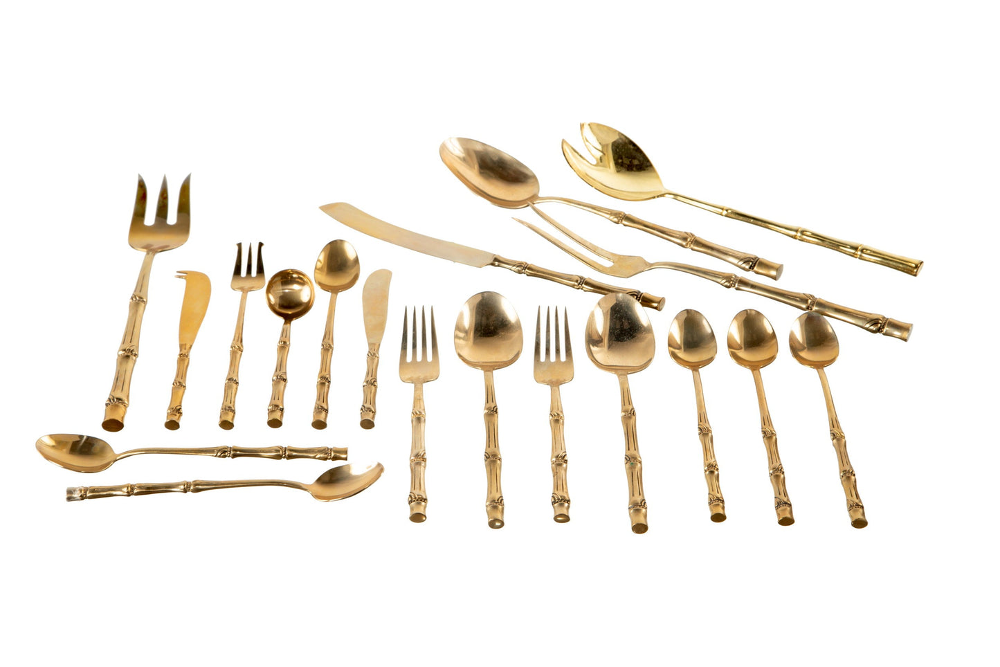 Hai Pan cutlery set from the 70s, bamboo brass