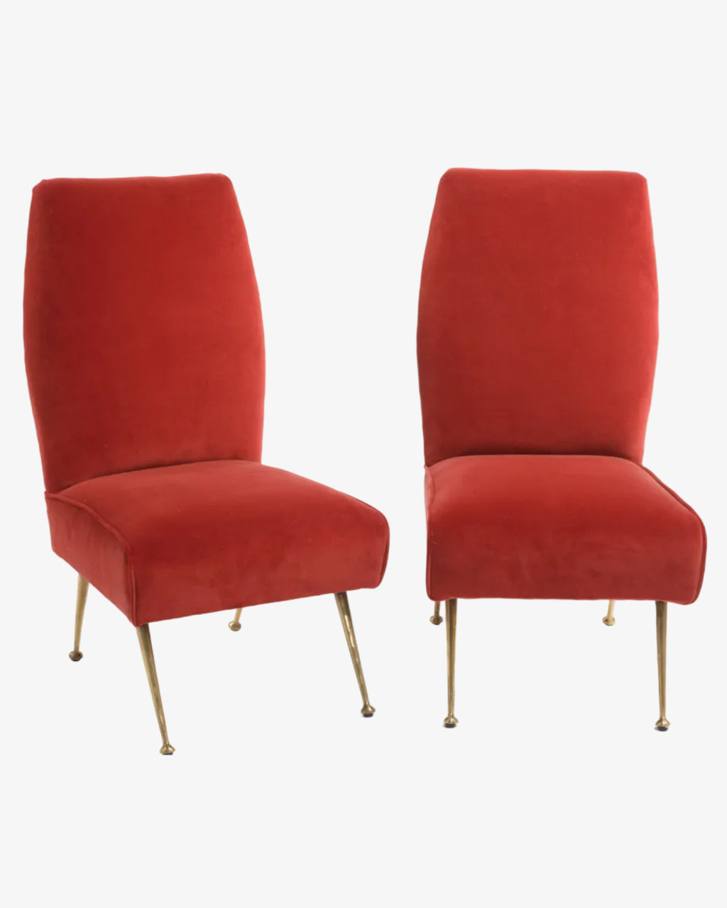Pair of amaranth armchairs from the 60s reinterpreted triplef