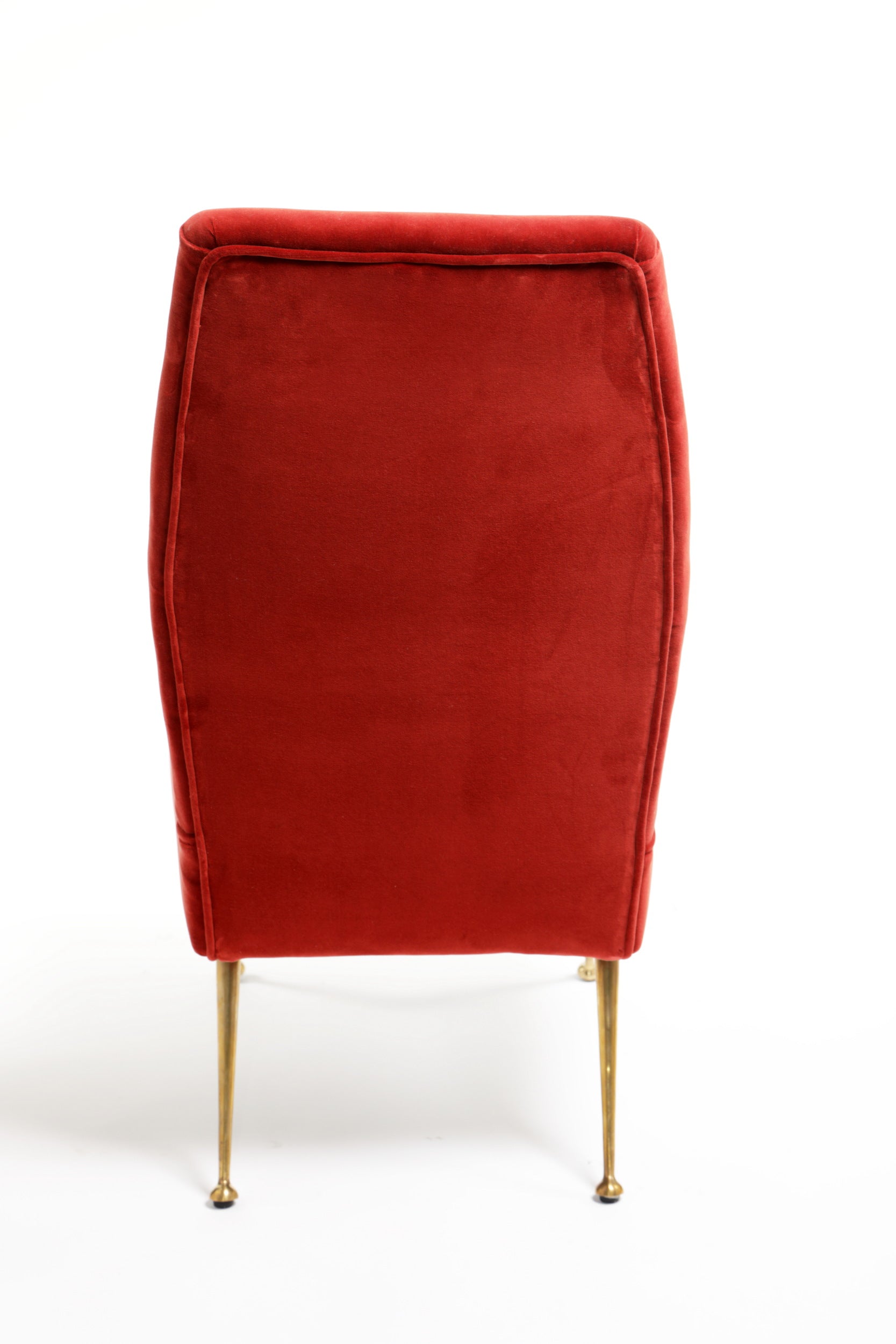Pair of amaranth armchairs from the 60s reinterpreted triplef