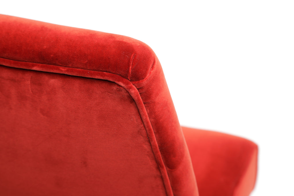 Pair of amaranth armchairs from the 60s reinterpreted triplef