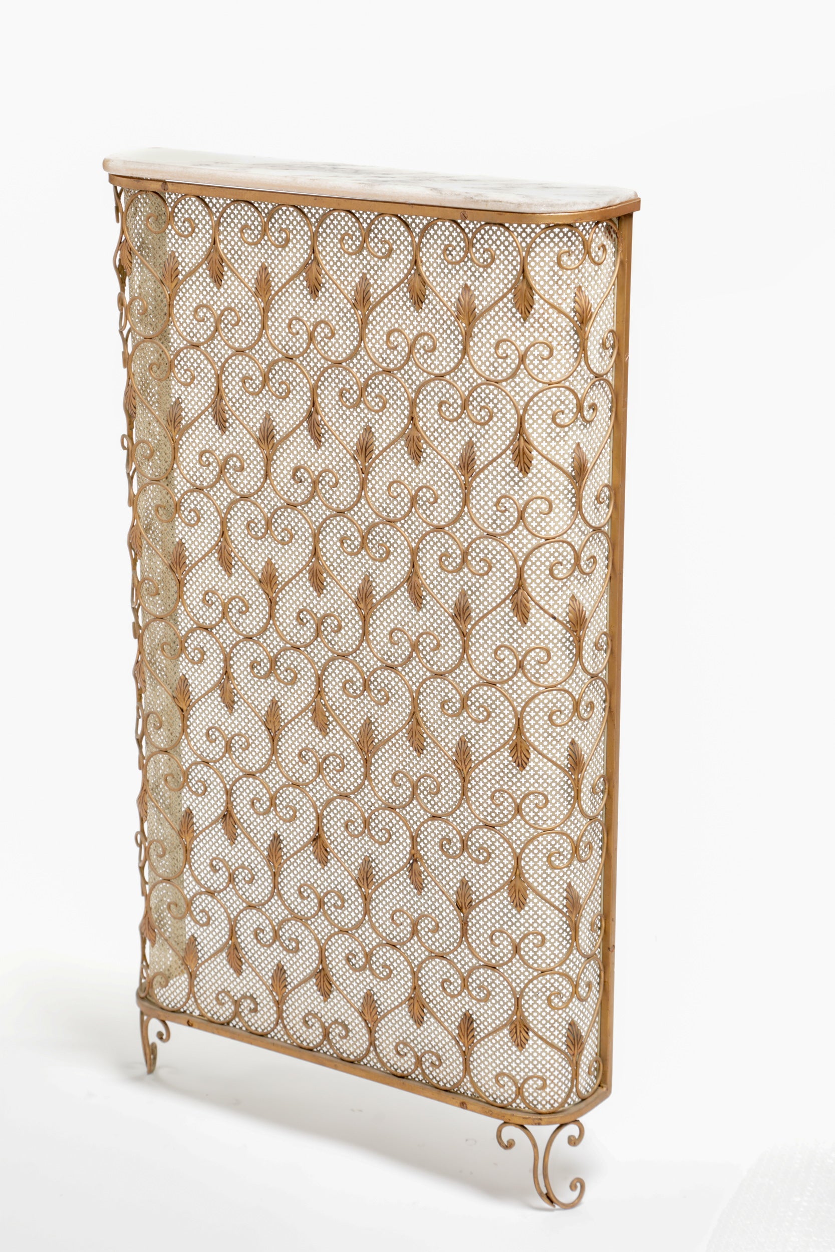 Radiator cover from the 60s, white marble top
