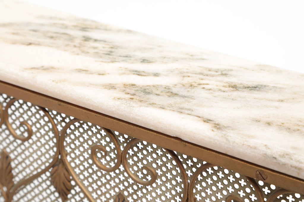 Radiator cover from the 60s, white marble top