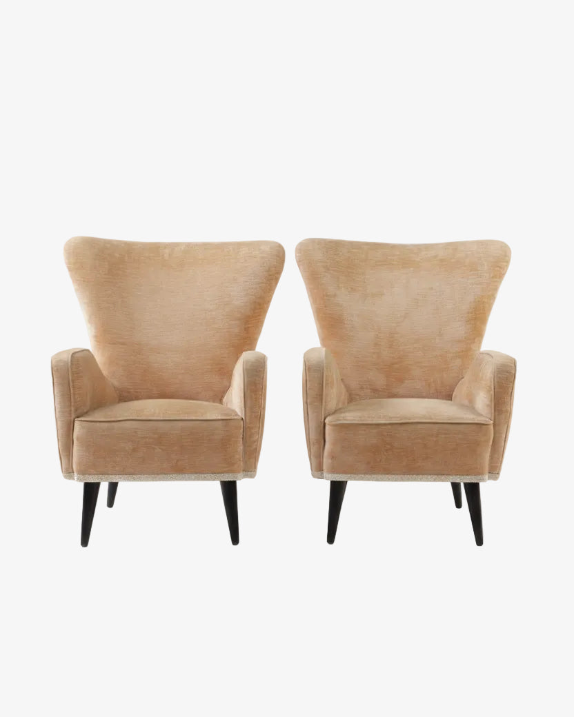 Pair of 50's armchairs attributed to Gio Ponti home and garden