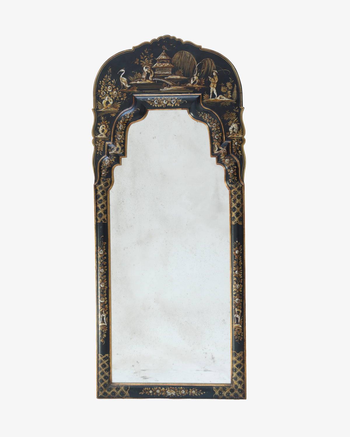 Specchiera Chinoiserie laccata anni 80