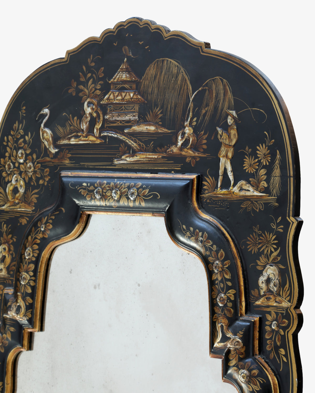 Specchiera Chinoiserie laccata anni 80