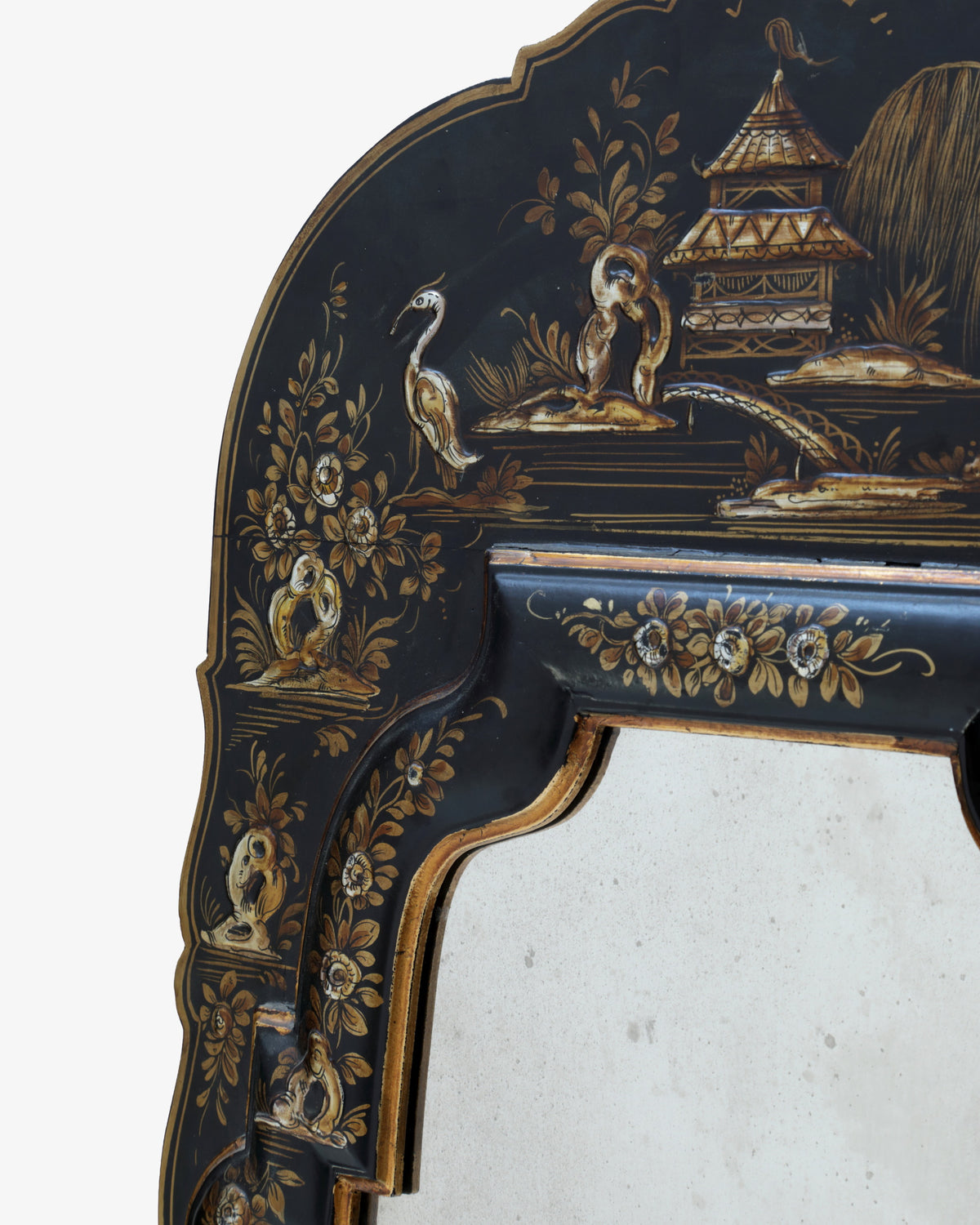 Specchiera Chinoiserie laccata anni 80