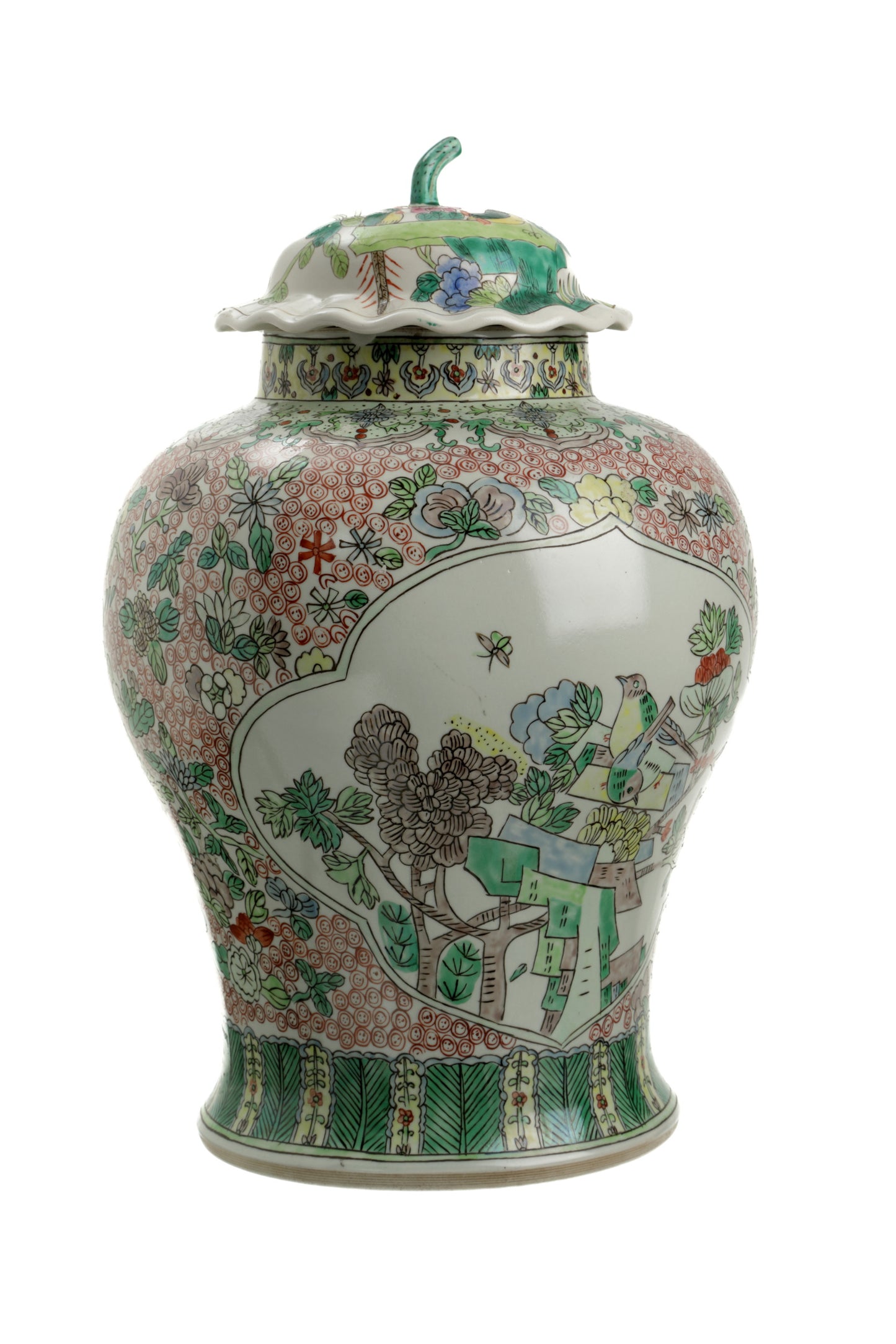 Chinese painted potiche