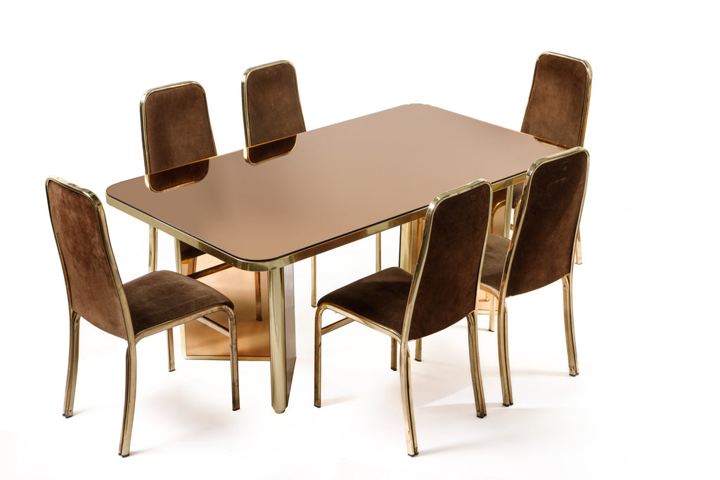 8 chairs attributed to Milo Baughman 70s