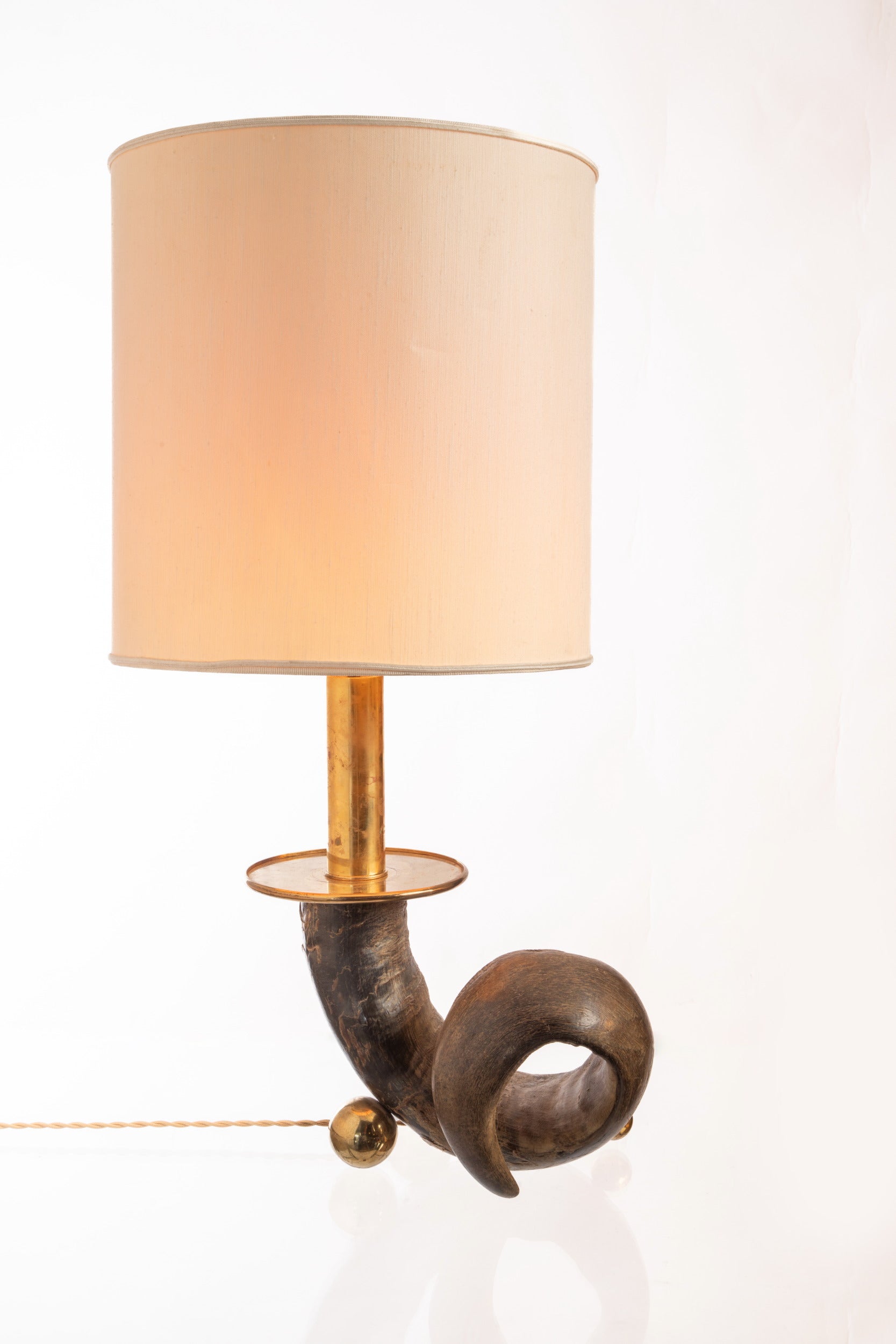 Lampada in corno Gabriella Crespi anni 70