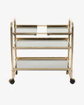 Brass trolley with removable trays 70s