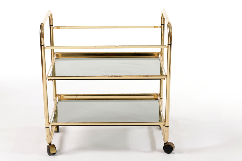 Brass trolley with removable trays 70s