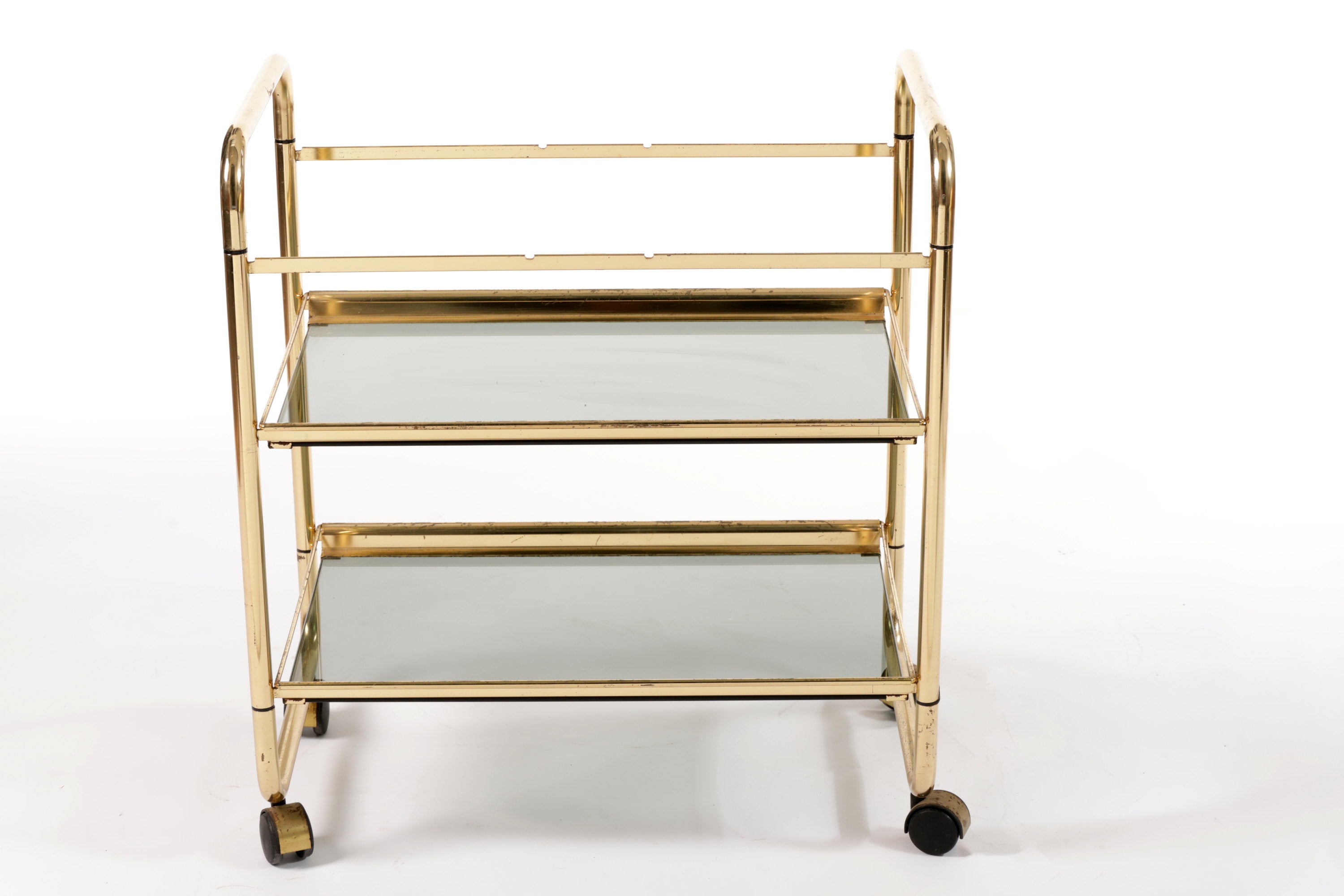 Brass trolley with removable trays 70s