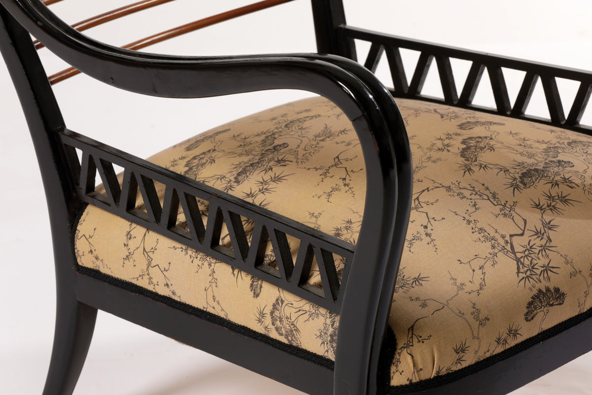 Pair of armchairs attributed to Paolo Buffa reinterpreted by triplef