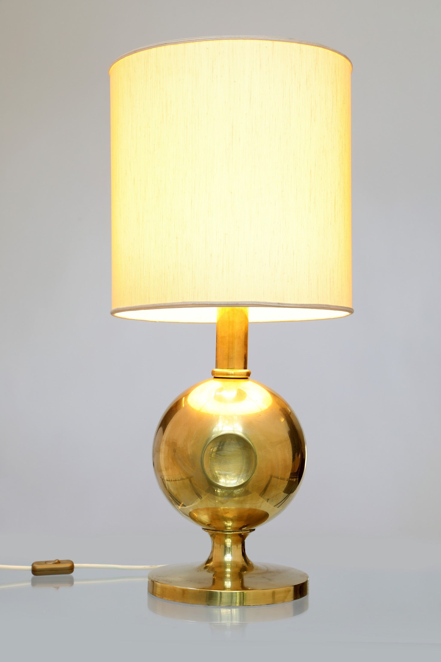 Lampada anni 70 sfera ottone –