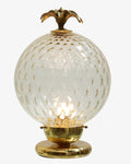 Lampada da tavolo ananas vetro ottone anni 70