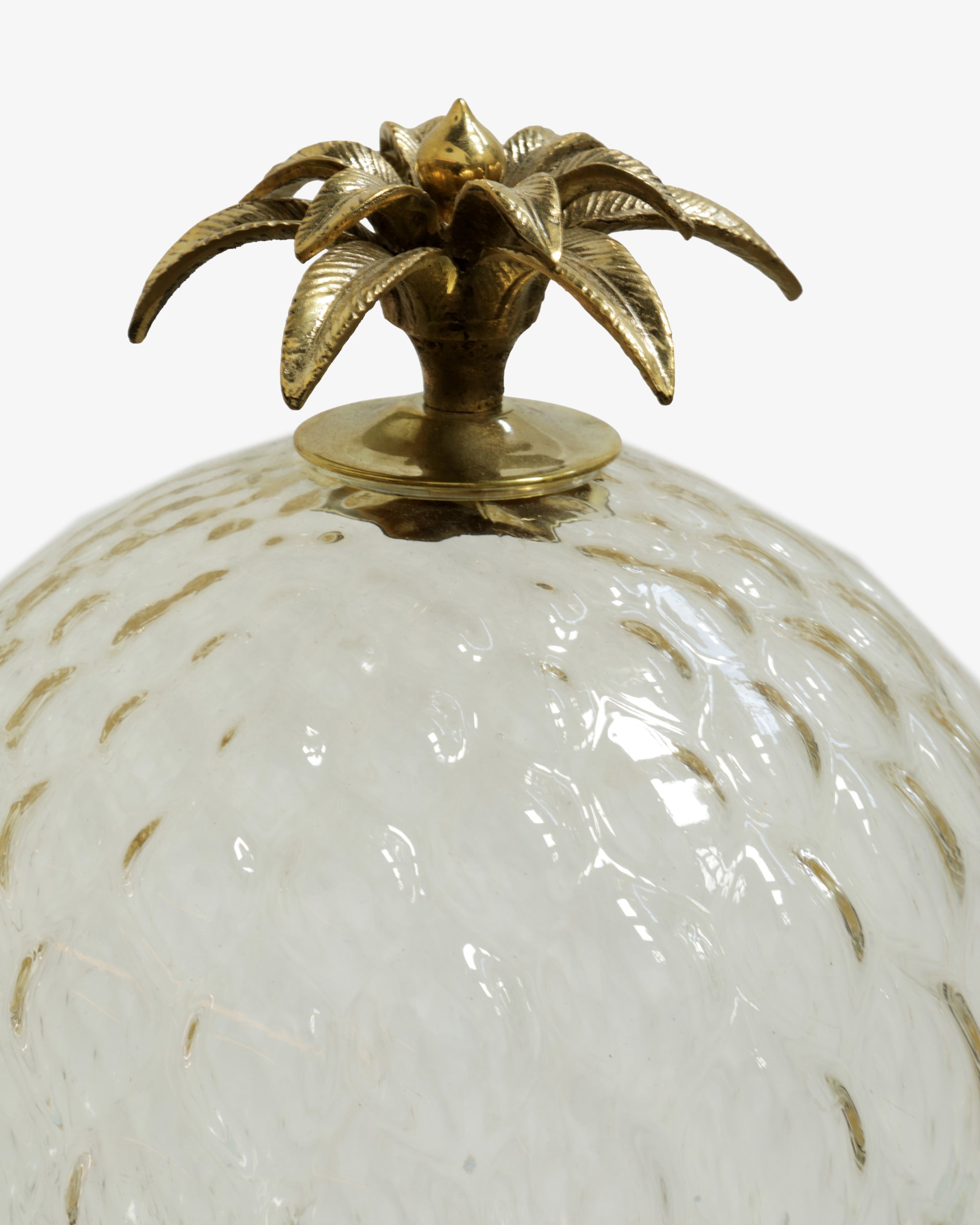 Lampada da tavolo ananas vetro ottone anni 70