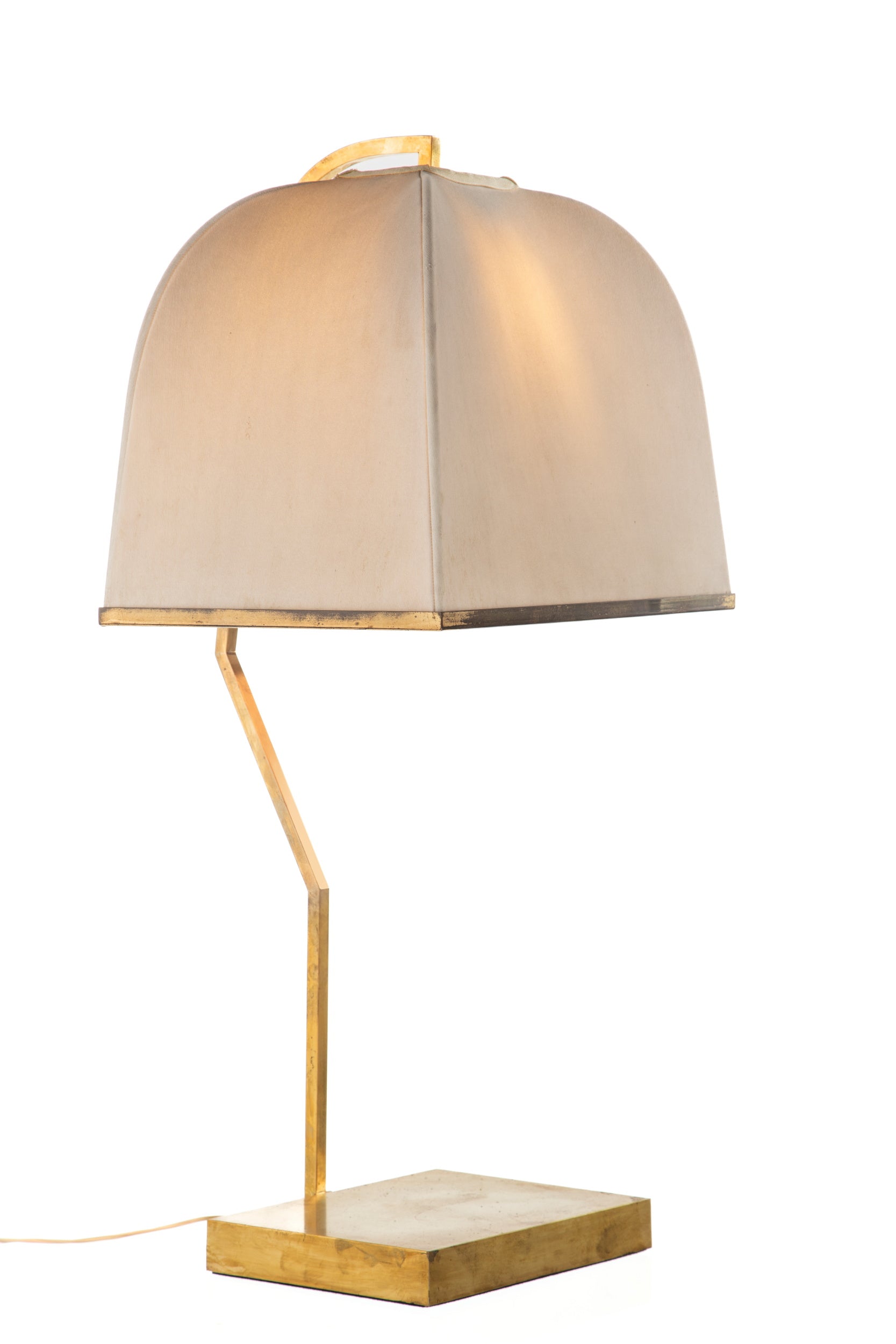 Lampada da tavolo anni 70 ottone