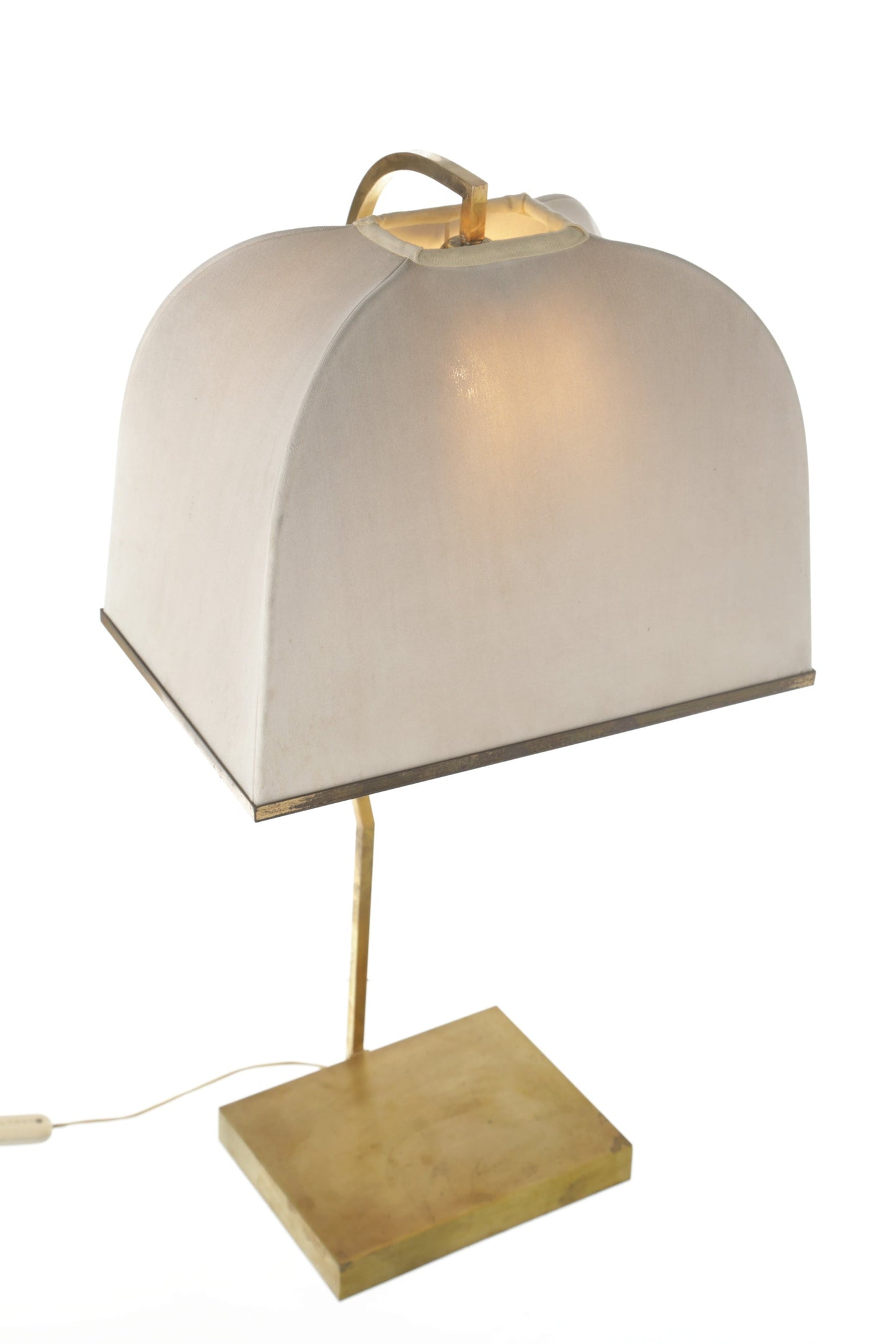 70s brass table lamp
