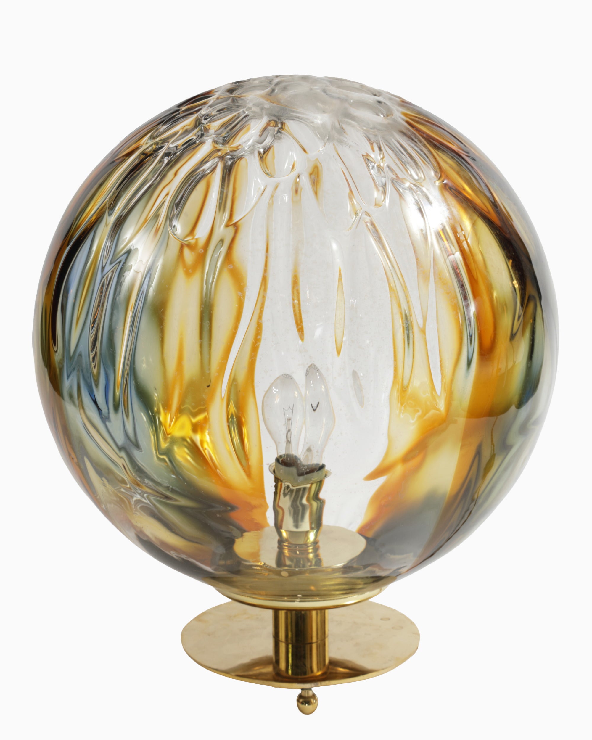 1970s Murano glass sphere table lamp