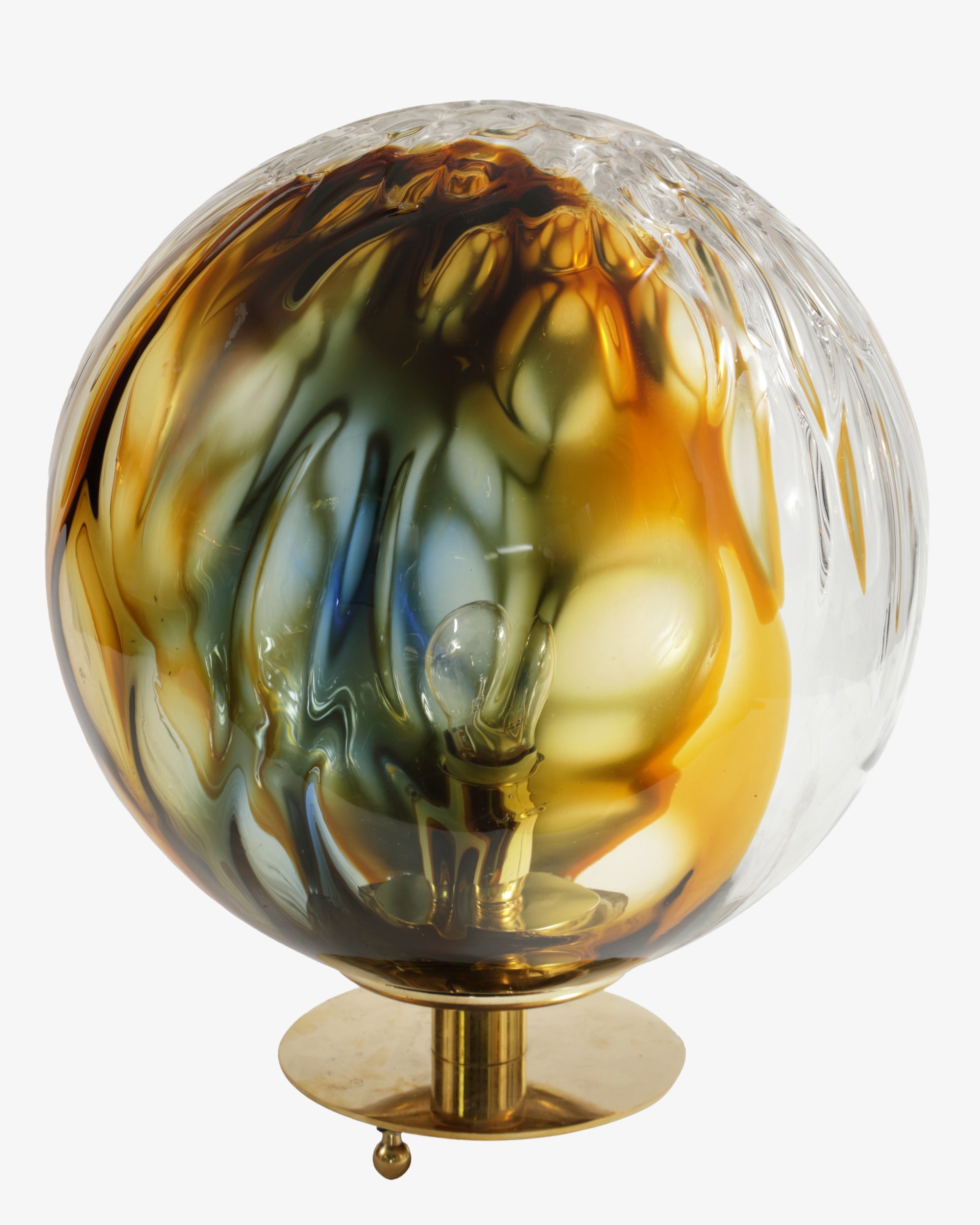 1970s Murano glass sphere table lamp
