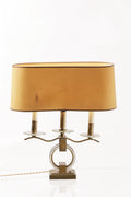 1940s brass and blown glass table lamp