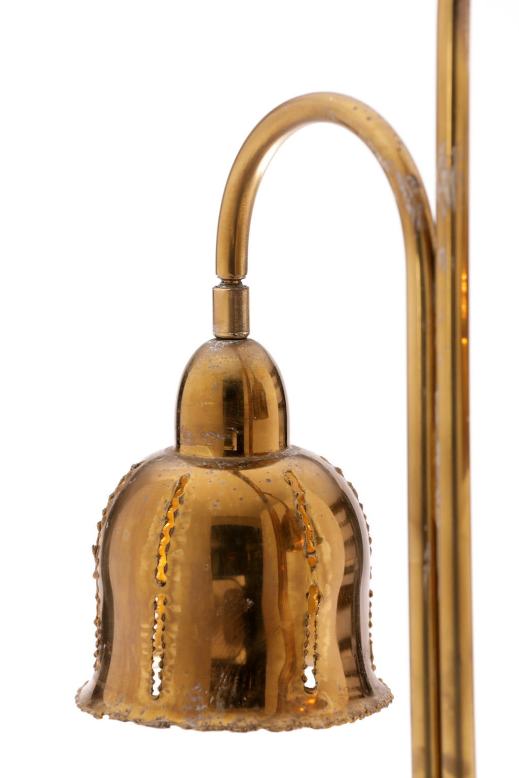 Lampada da tavolo ottone due luci anni 70