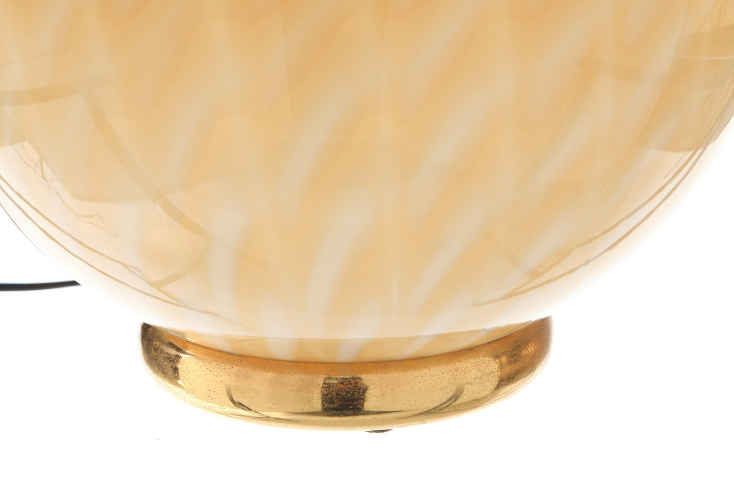 Orange sphere Murano glass table lamp from the 70s