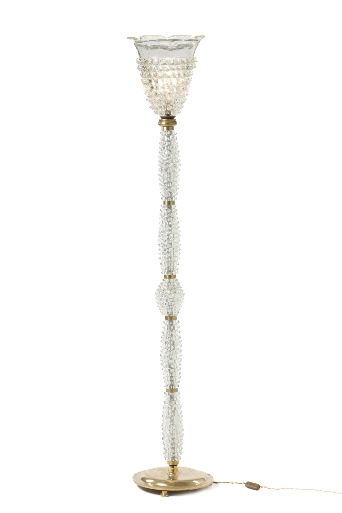 Barovier floor lamp in rostrated glass