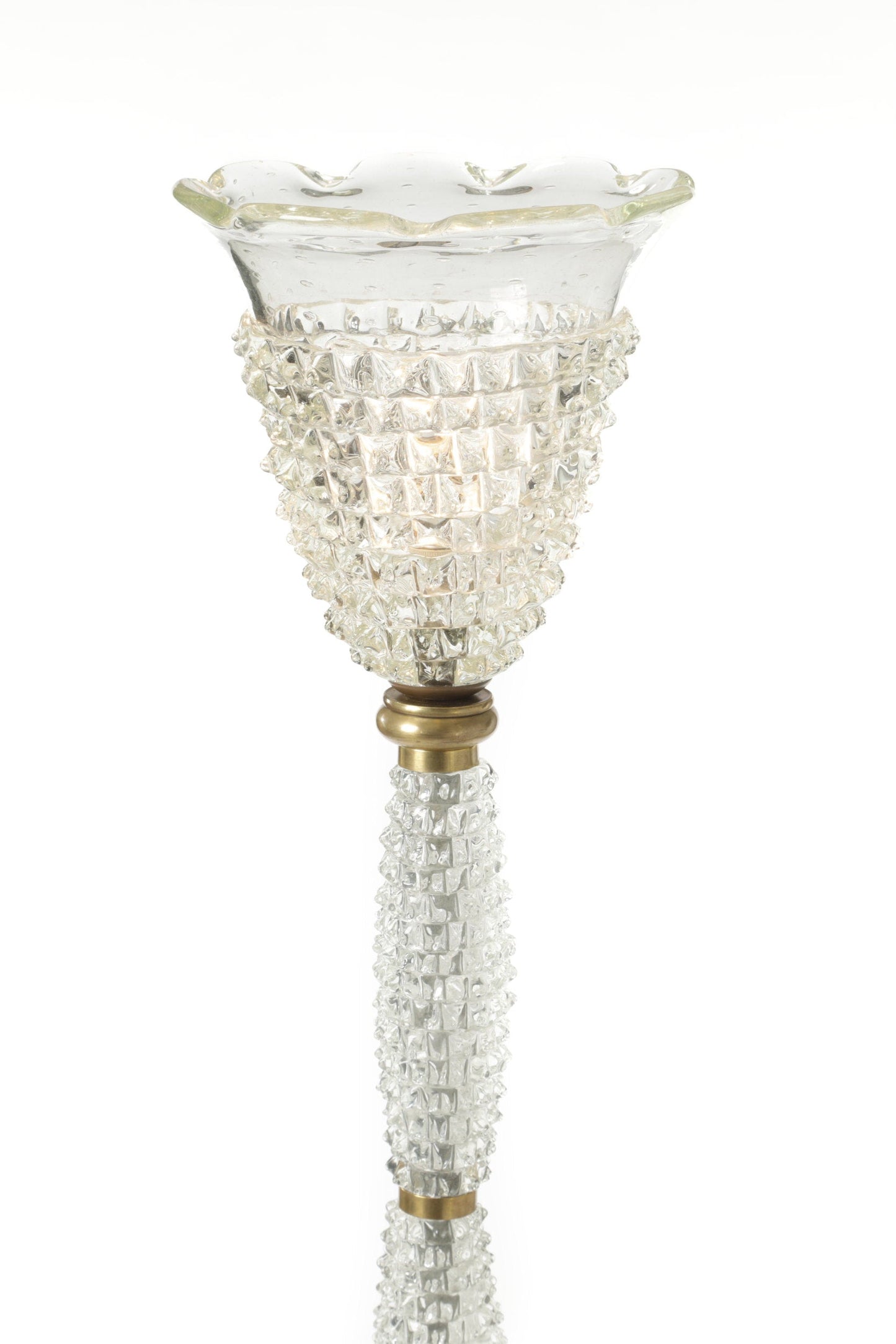 Barovier floor lamp in rostrated glass