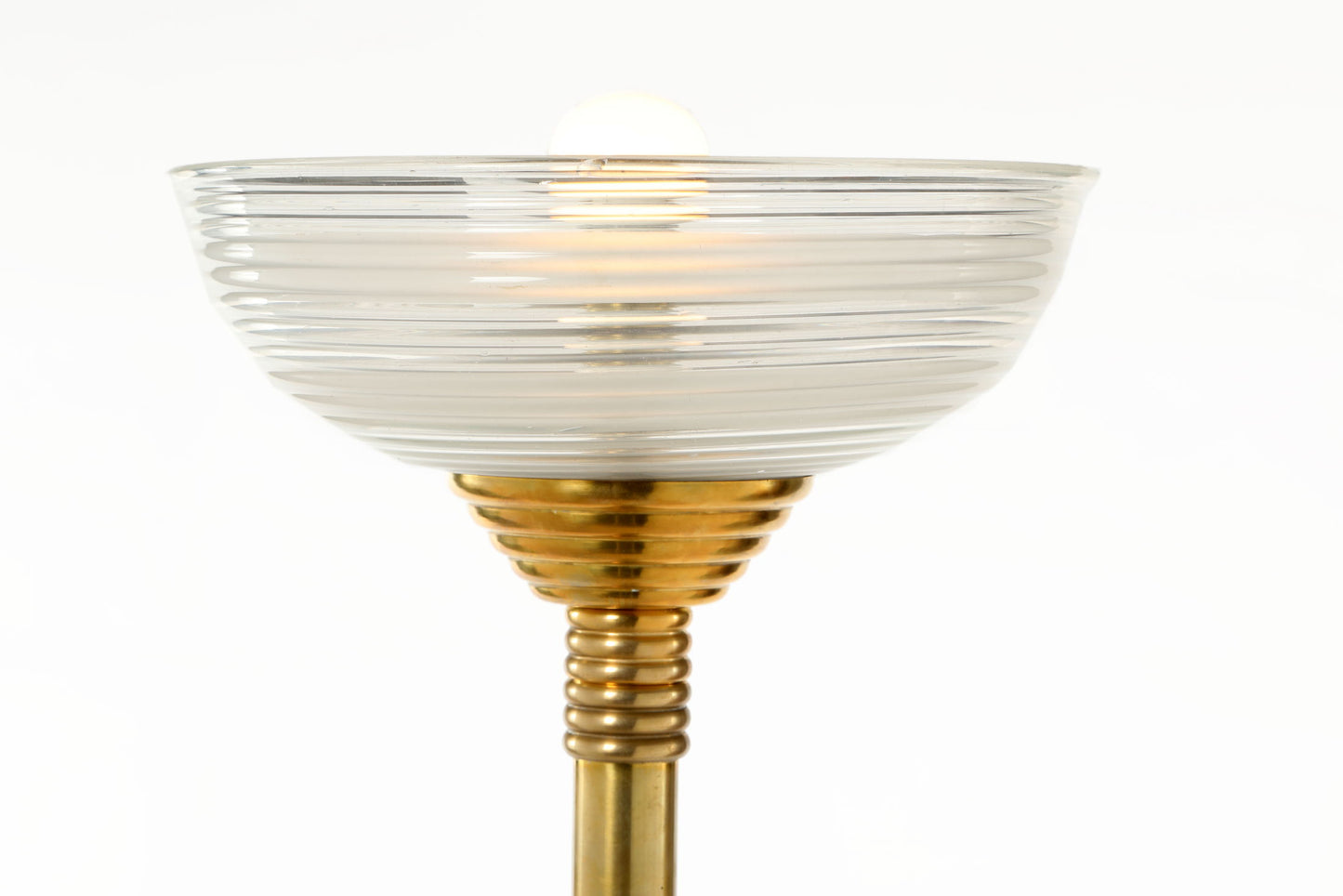 Floor lamp from the 70s in brass and Murano glass