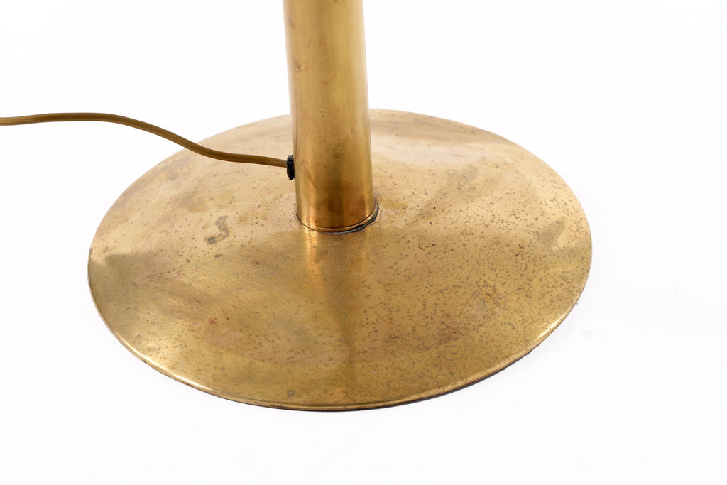 Lampada da terra fiore metallo e ottone anni 80