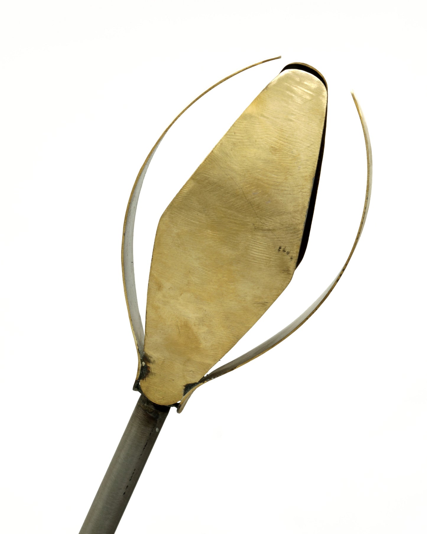 Lampada ottone e acciaio spazzolato anni 70