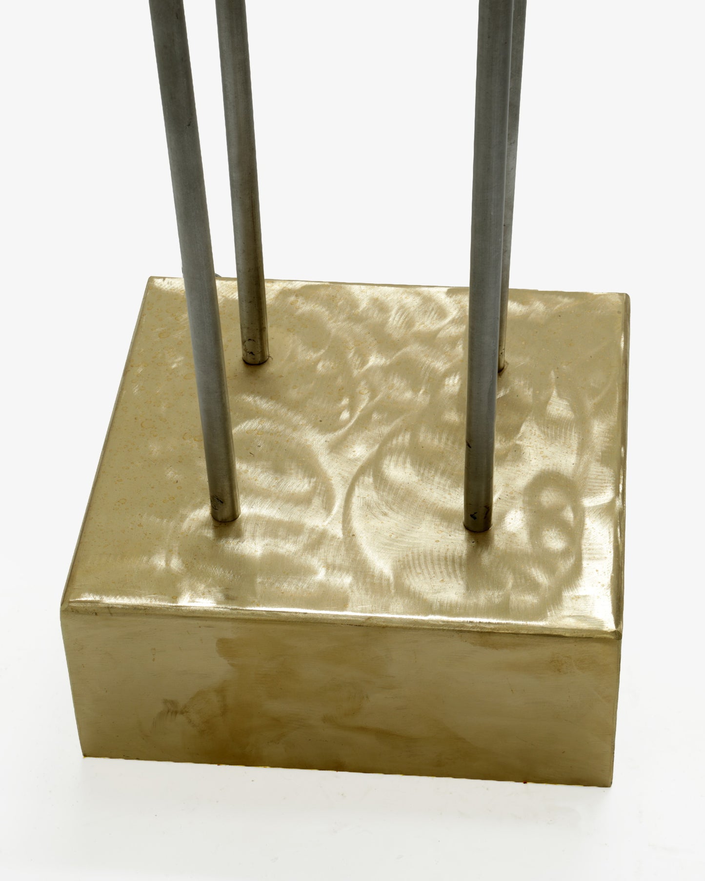 Lampada ottone e acciaio spazzolato anni 70