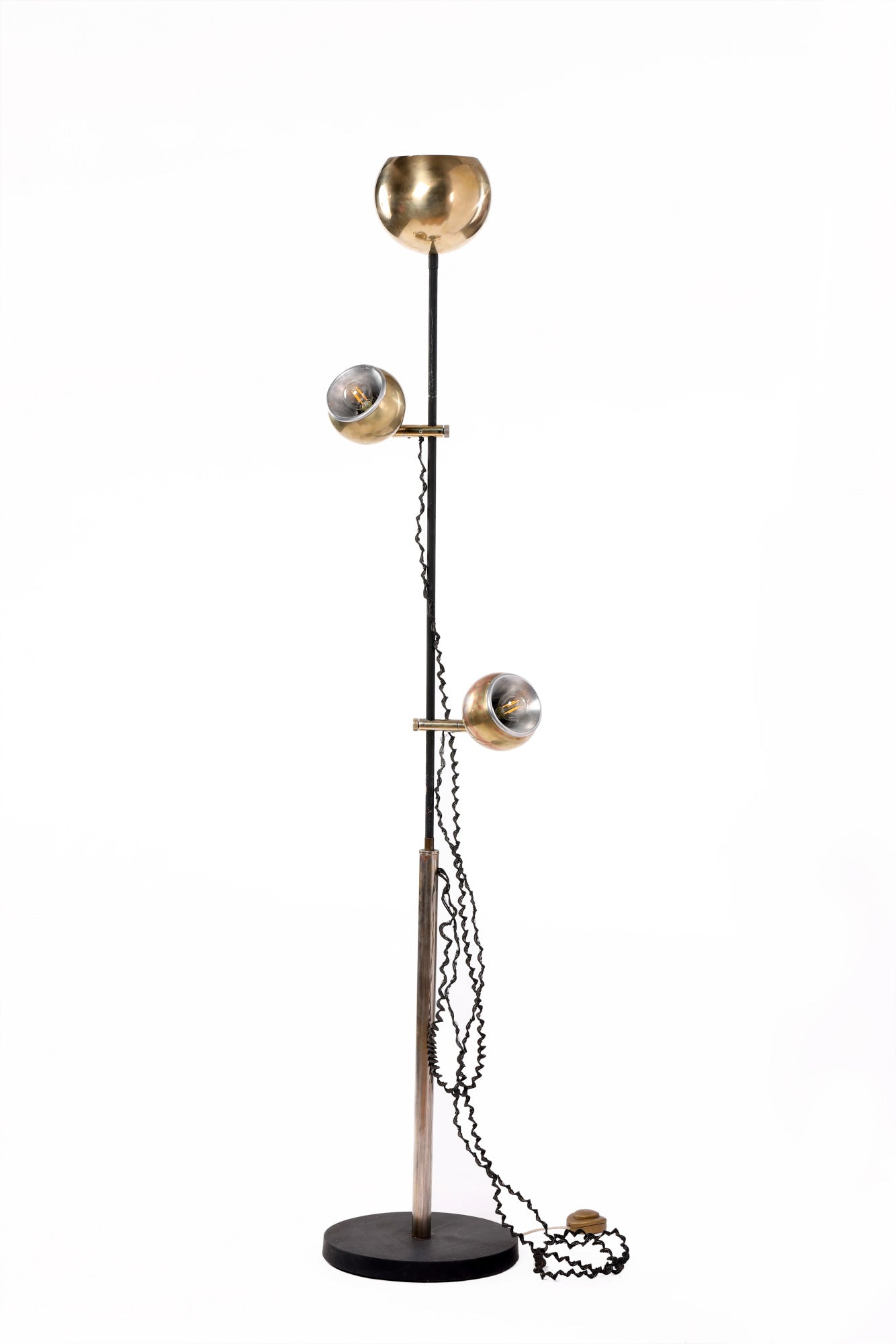 Brass floor lamp by Goffredo Reggiani from the 70s