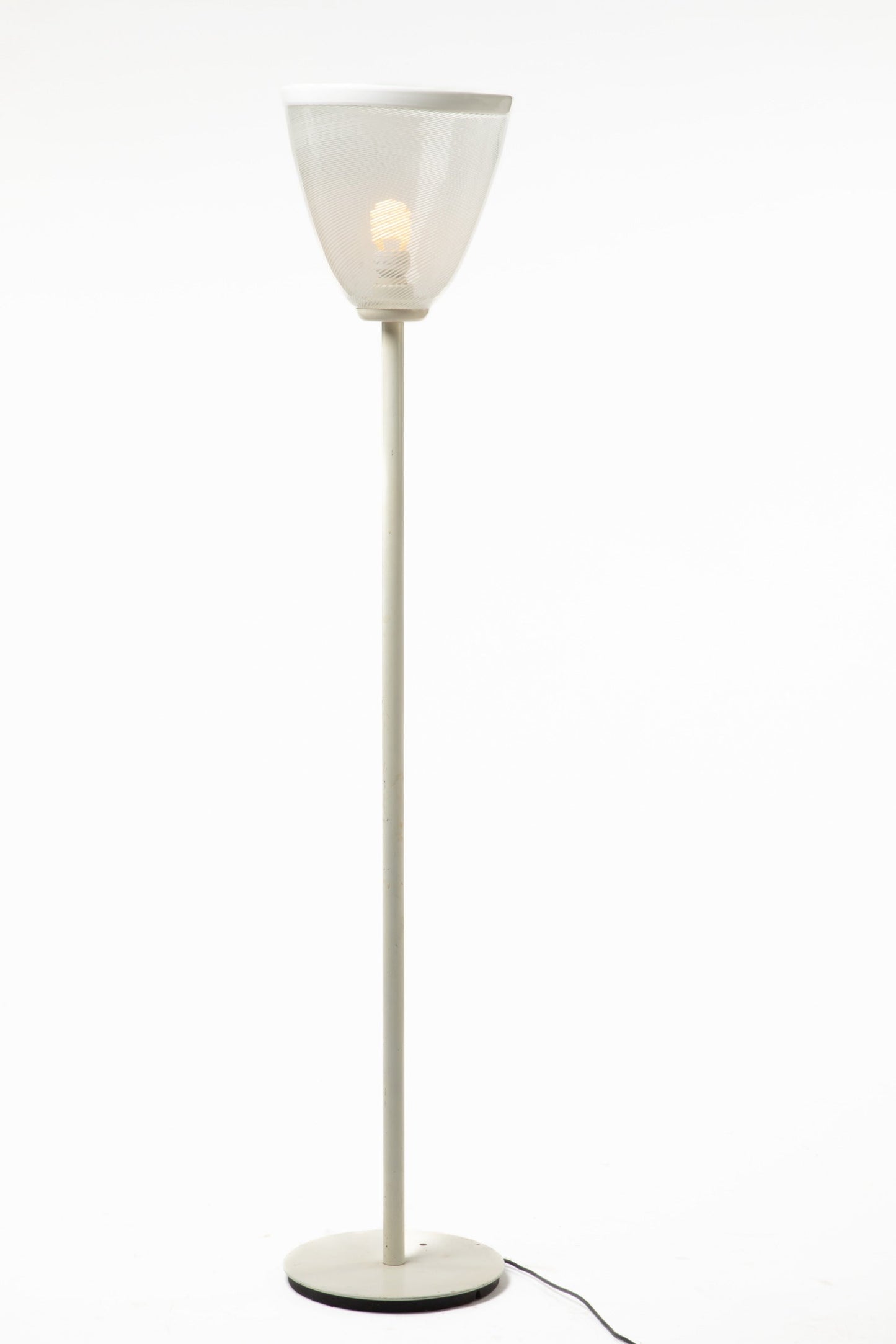 Reticello glass floor lamp from the 80s