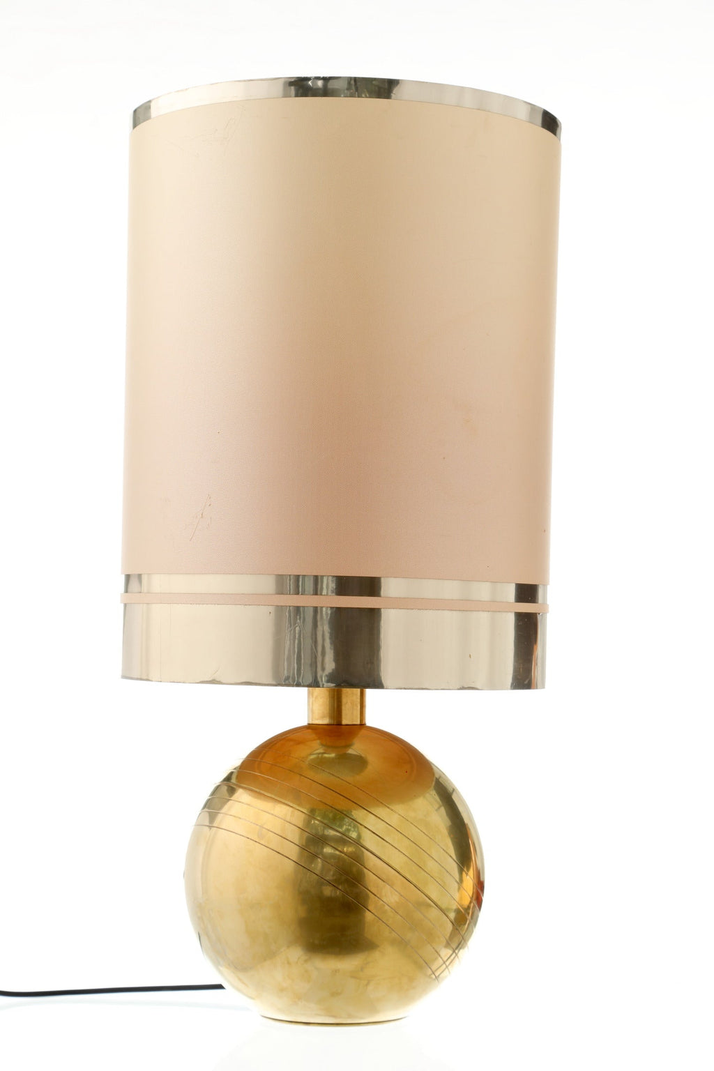 Lampada ottone anni 70 sferica