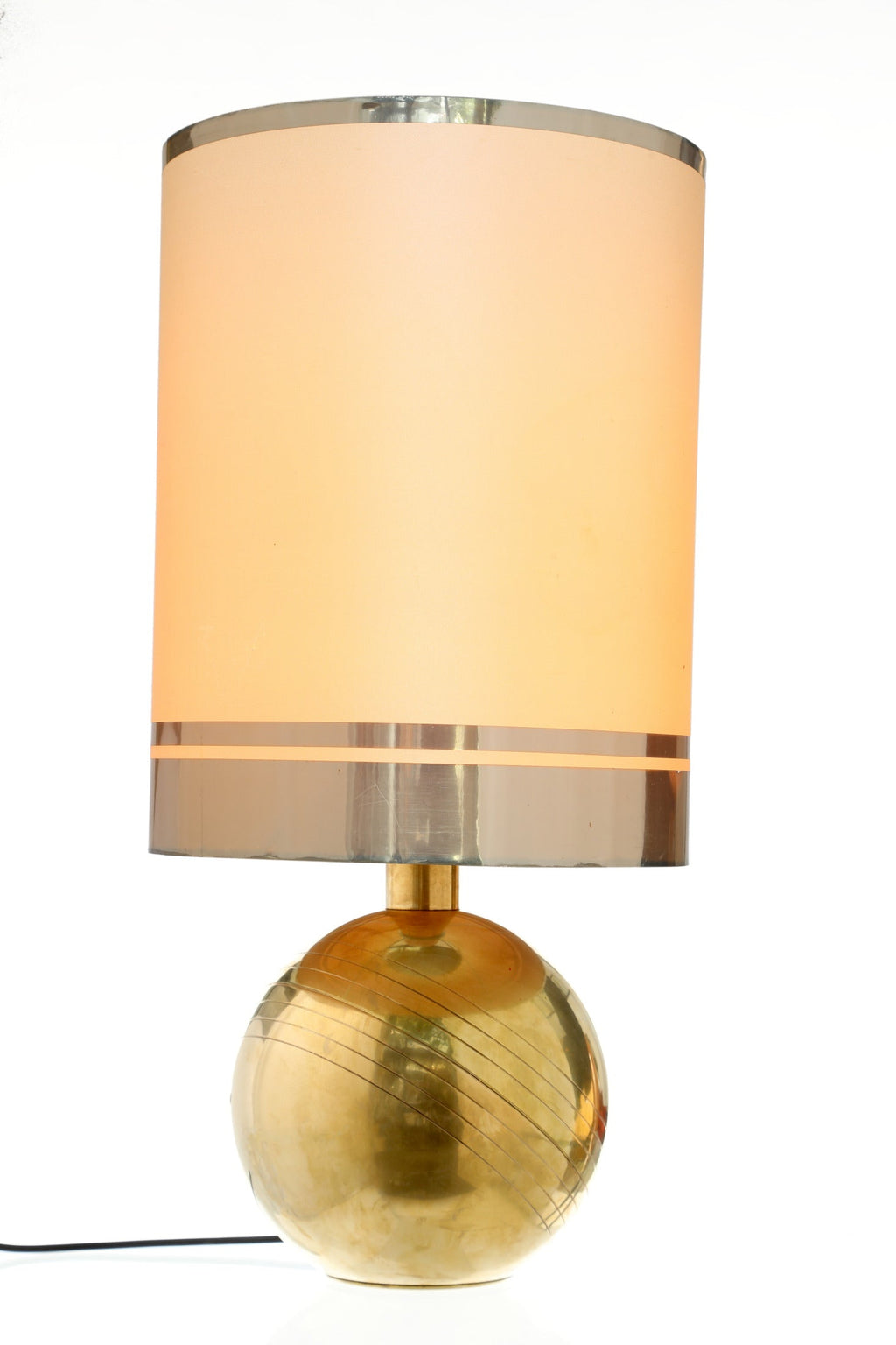 Lampada ottone anni 70 sferica