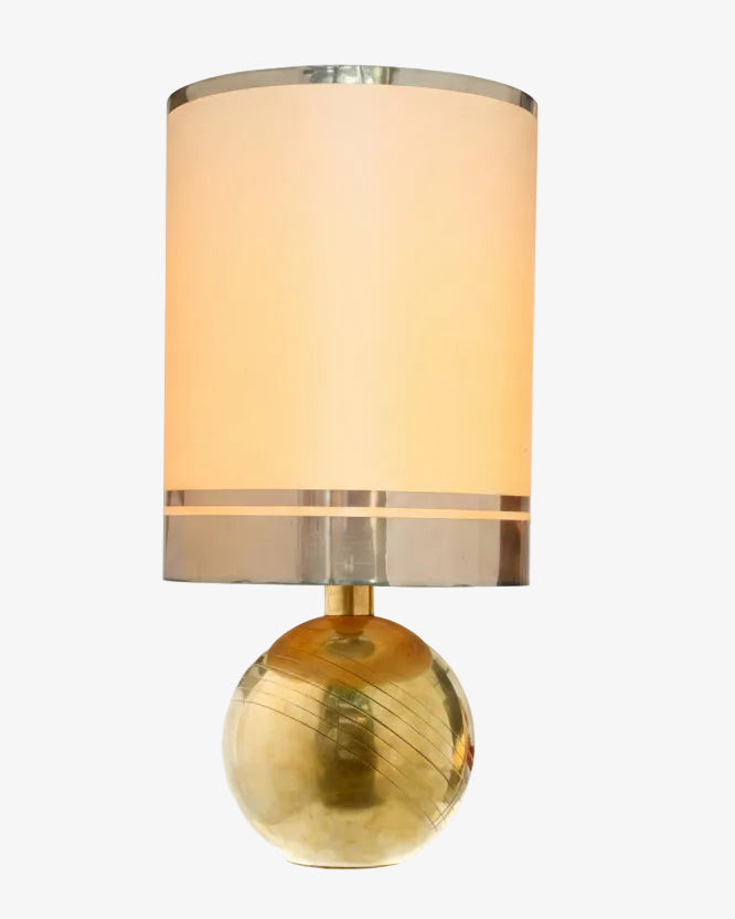 Lampada ottone anni 70 sferica